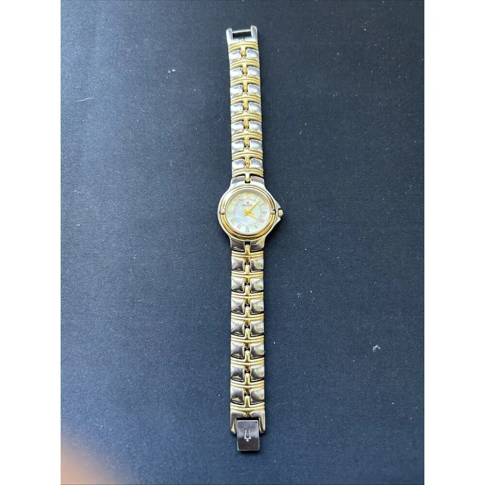 Bulova Two Tone MOP Dial Women’s Quartz Watch C876738